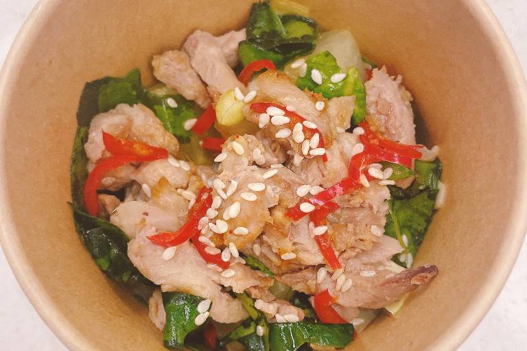 Pulled Duck  Chicory  Lime
Marinated Compressed Kohlrabi
Ginger  Chilli  Soy and Sesame
Dressing