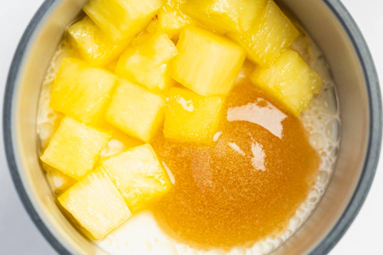 Pina Colada Pana Cotta (Coconut
Pana Cotta  Pineapple  Rum Gel)